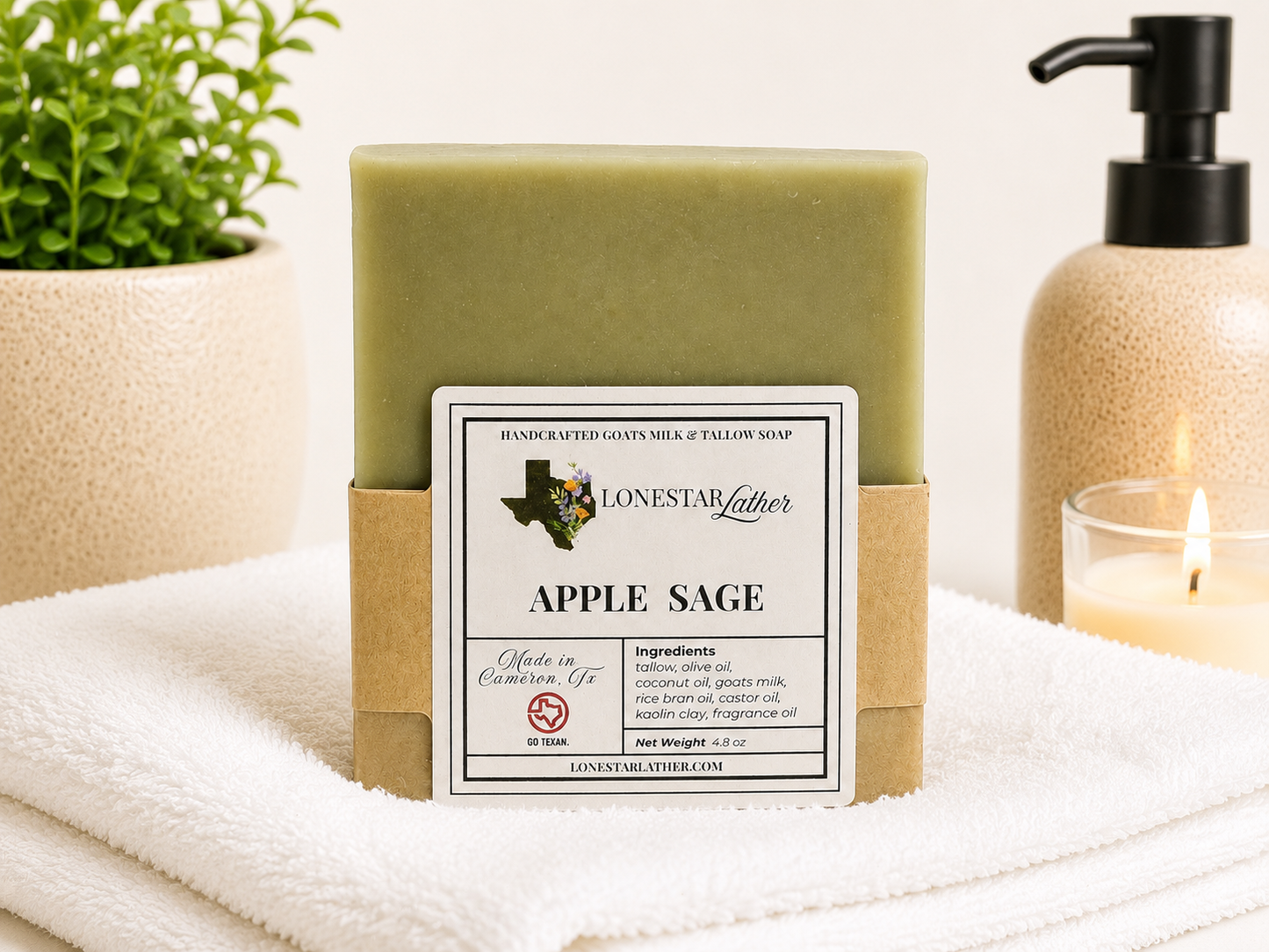 Apple Sage Goats Milk & Tallow Soap