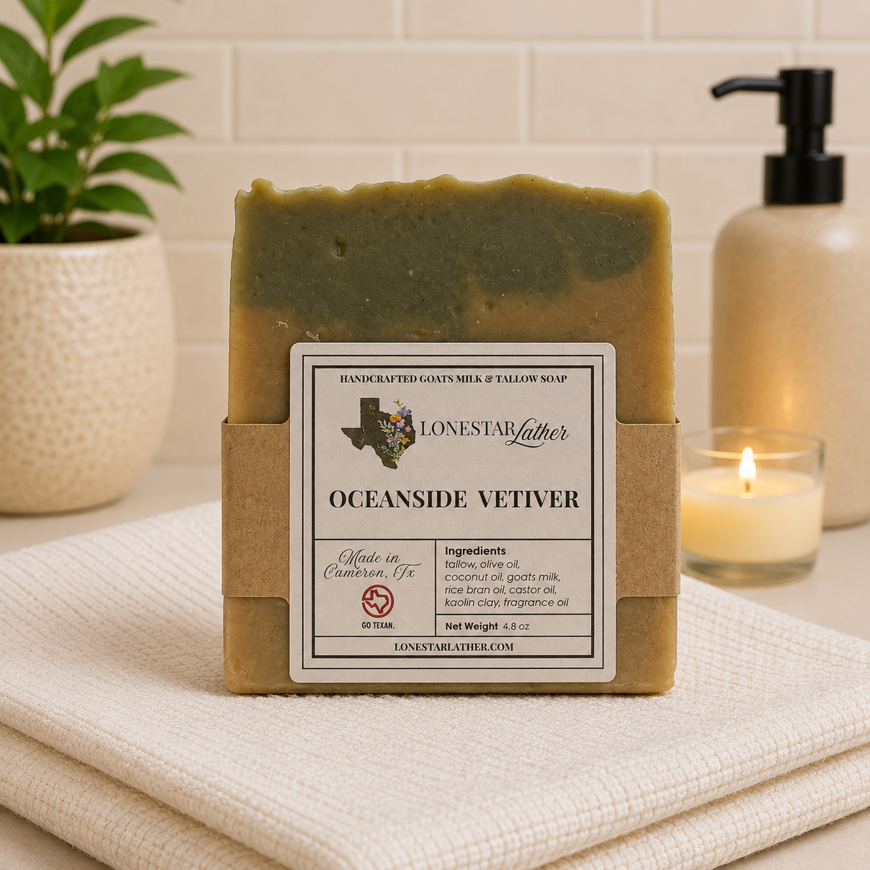 Oceanside Vetiver - Goat Milk & Tallow Soap