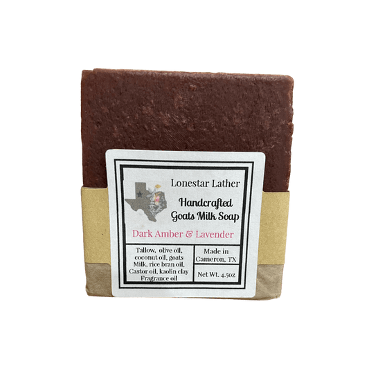 Goat Milk Tallow Soap -Dark Amber & Lavender
