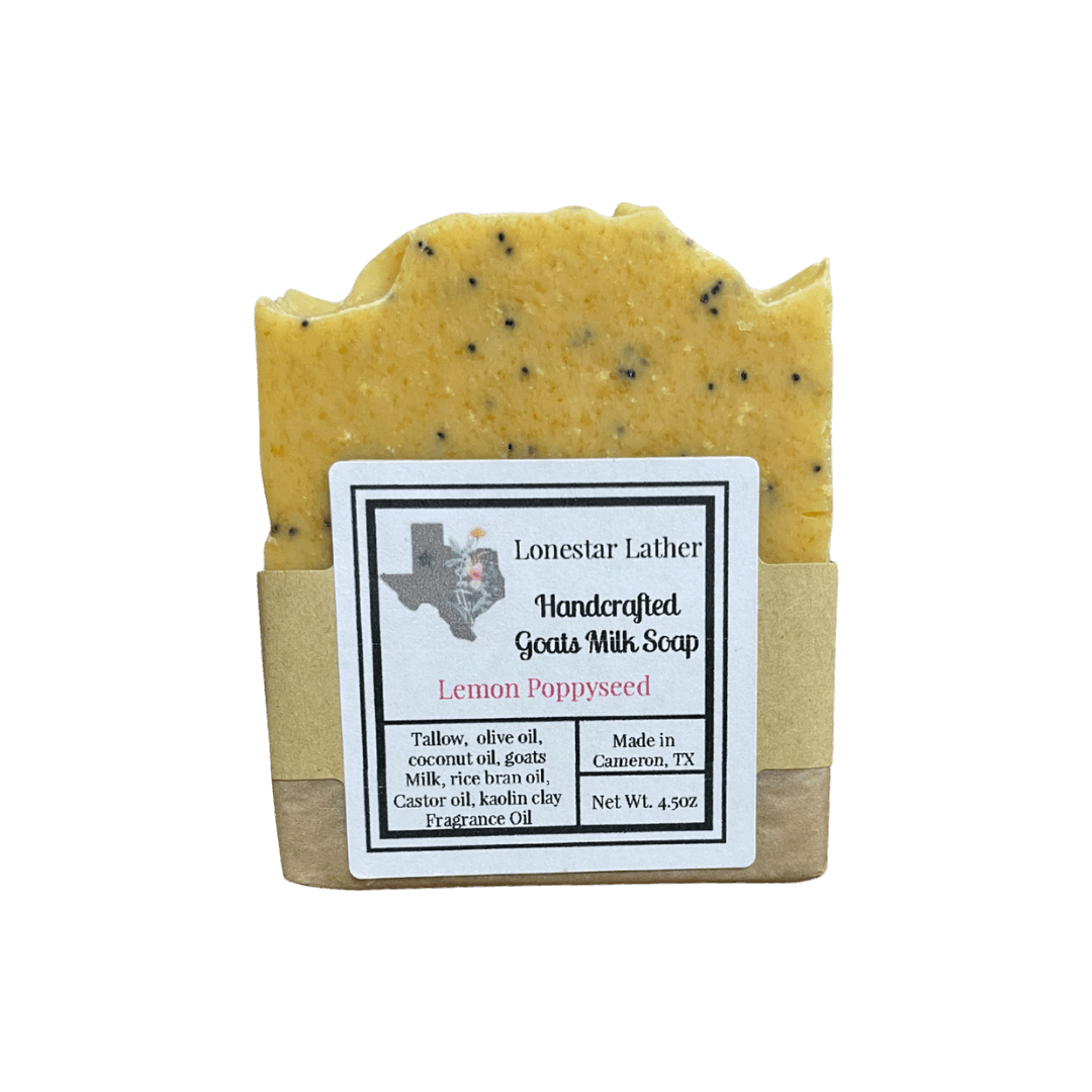 Goat Milk Tallow Soap -Lemon Poppyseed