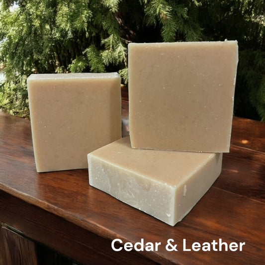 Goats Milk Soap - Cedar & Leather