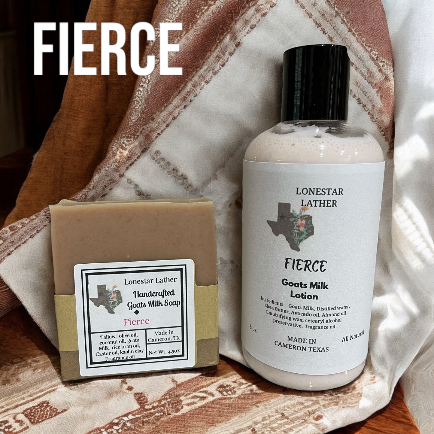Goats Milk Soap and Lotion Set - Fierce