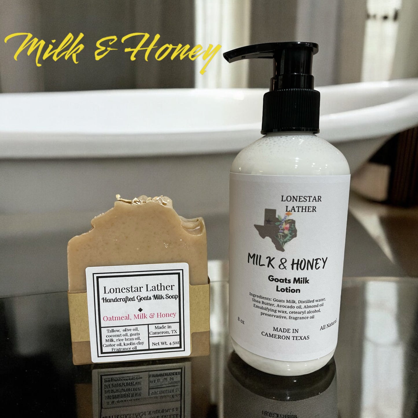 Goats Milk Soap and Lotion Set - Milk & Honey