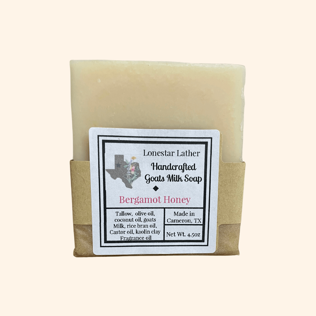 Handcrafted Goat Milk Tallow Soap -Bergamot Honey