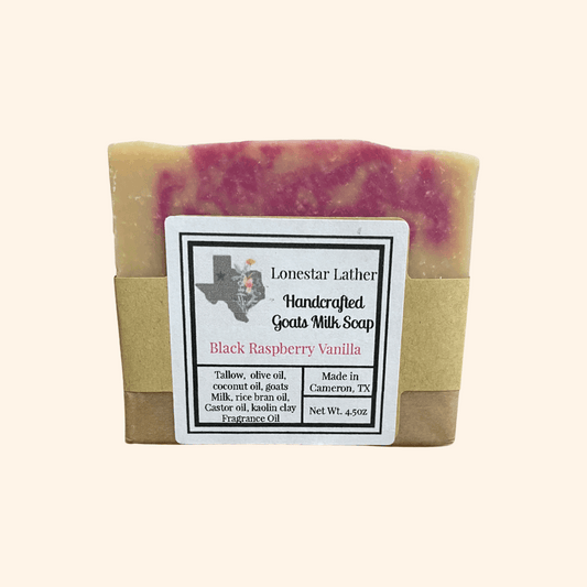 Handcrafted Goat Milk Tallow Soap -Black Raspberry Vanilla
