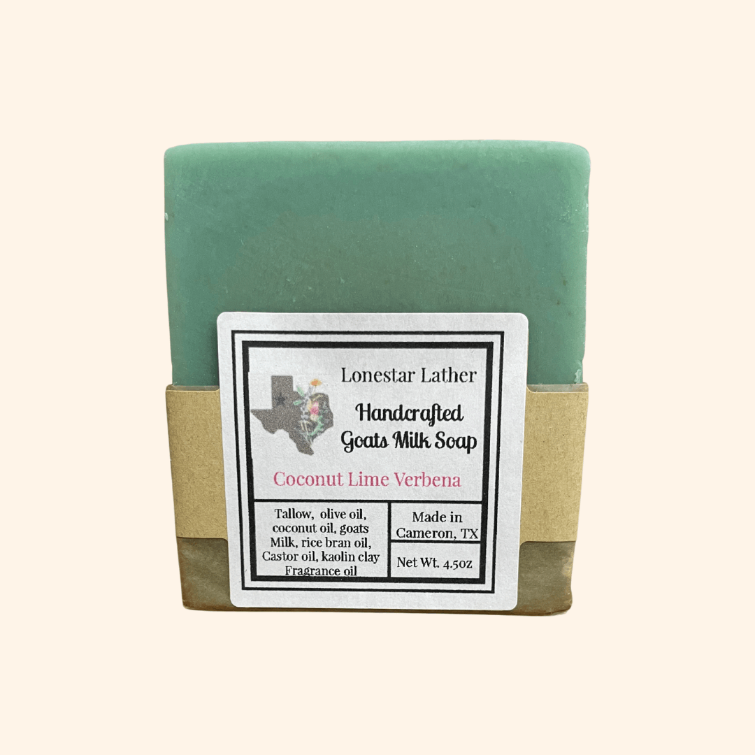 Handcrafted Goat Milk Tallow Soap -Coconut Lime Verbena
