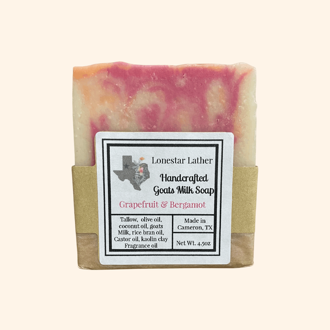 Handcrafted Goat Milk & Tallow Soap - Grapefruit & Bergamot