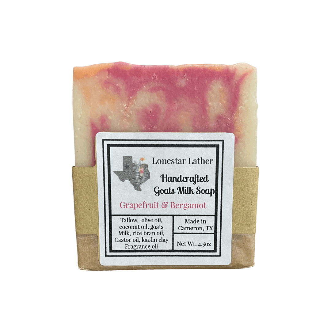 Handcrafted Goat Milk Tallow Soap -Grapefruit & Bergamot
