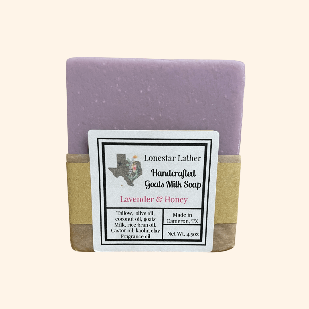 Handcrafted Goat Milk Tallow Soap -Lavender & Honey