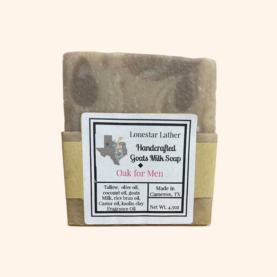 Handcrafted Goat Milk Tallow Soap -Oak For Men