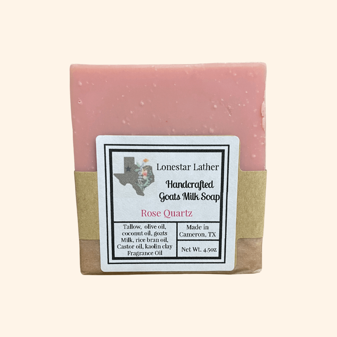 Handcrafted Goat Milk Tallow Soap -Rose Quartz