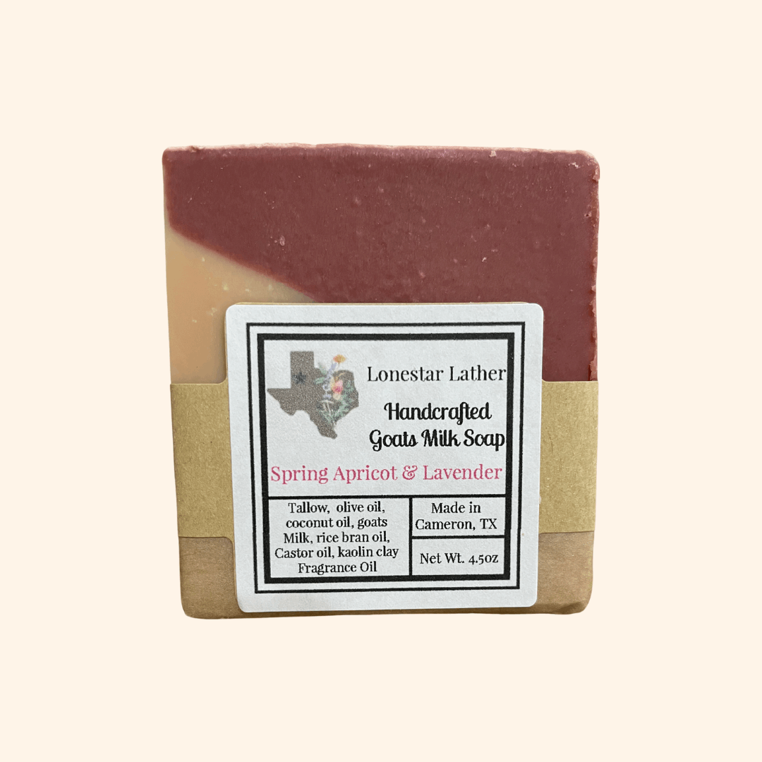 Handcrafted Goat Milk Tallow Soap -Spring Apricot Lavender