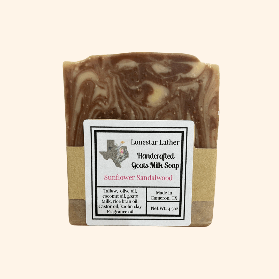 Handcrafted Goat Milk Tallow Soap -Sunflower Sandalwood