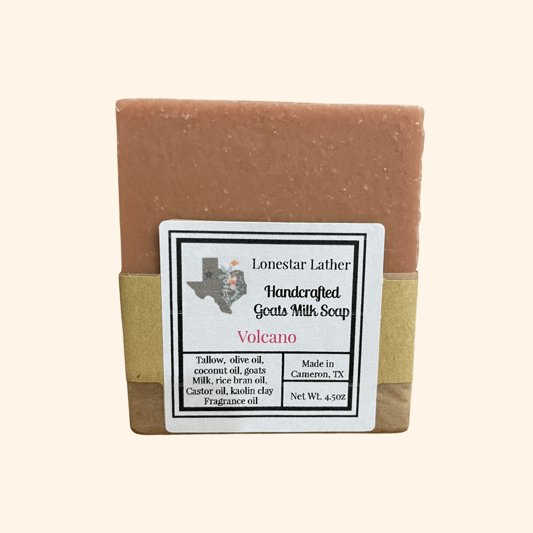 Handcrafted Goat Milk Tallow Soap -Volcano