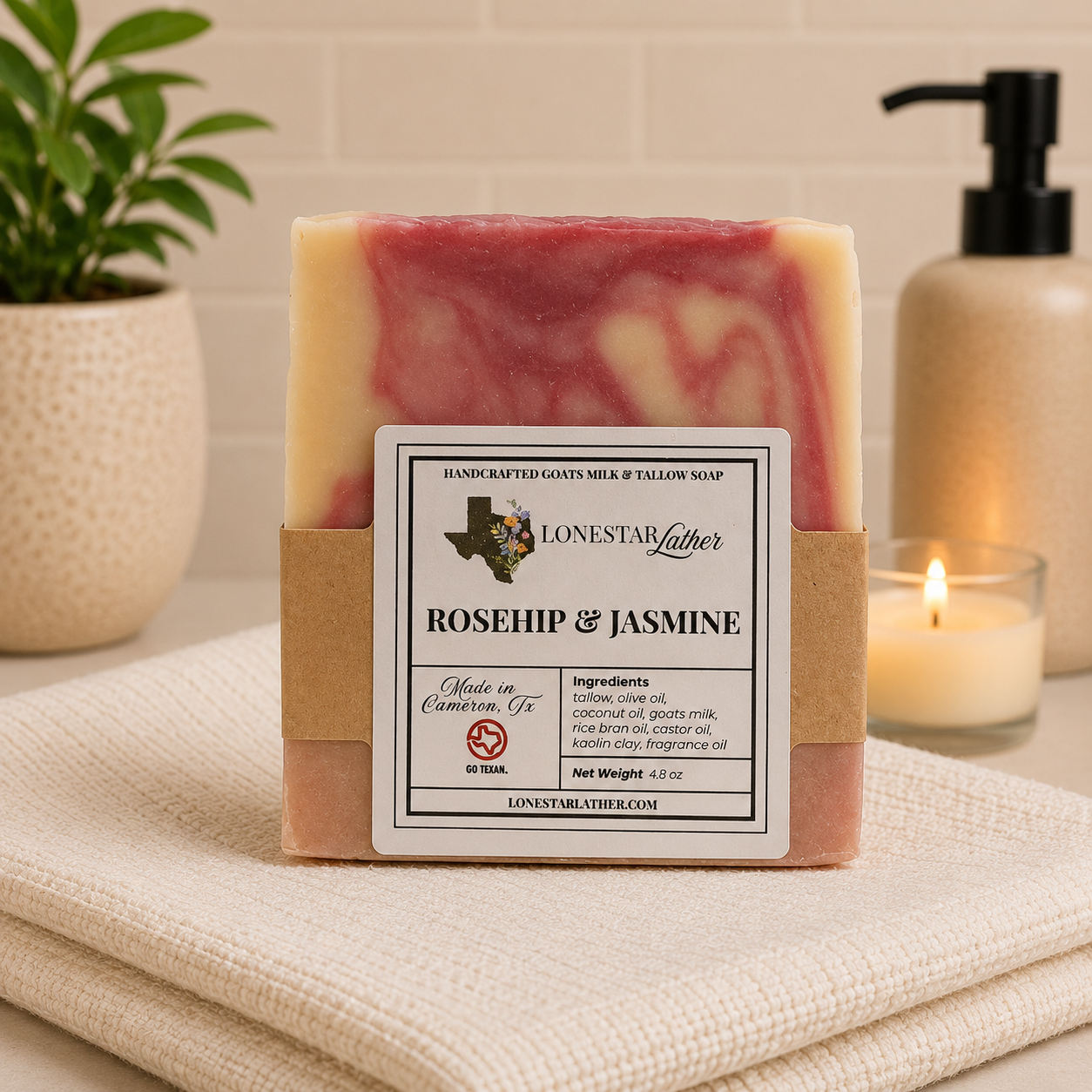 Rosehip Jasmine - Goat Milk & Tallow Soap