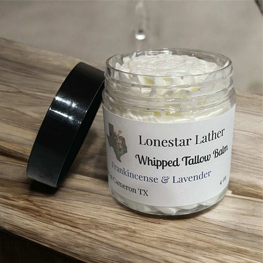 Whipped Tallow Balm - Frankincense and Lavender -4oz