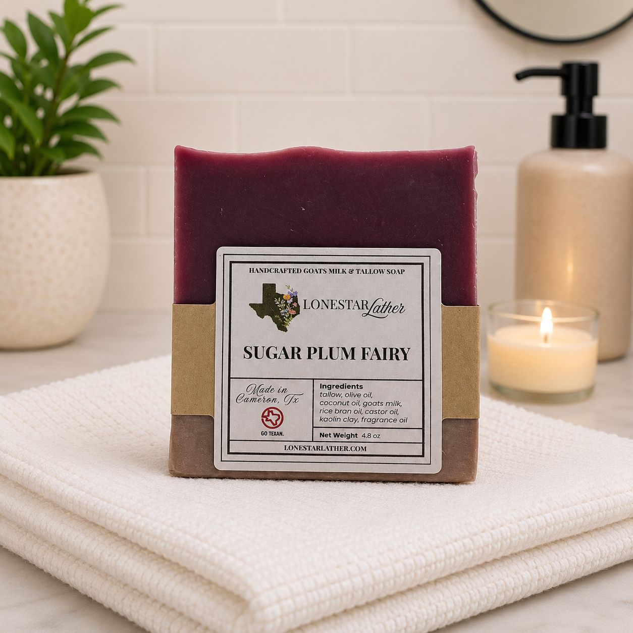 Sugar Plum Fairy Goats Milk & Tallow Handcrafted Soap