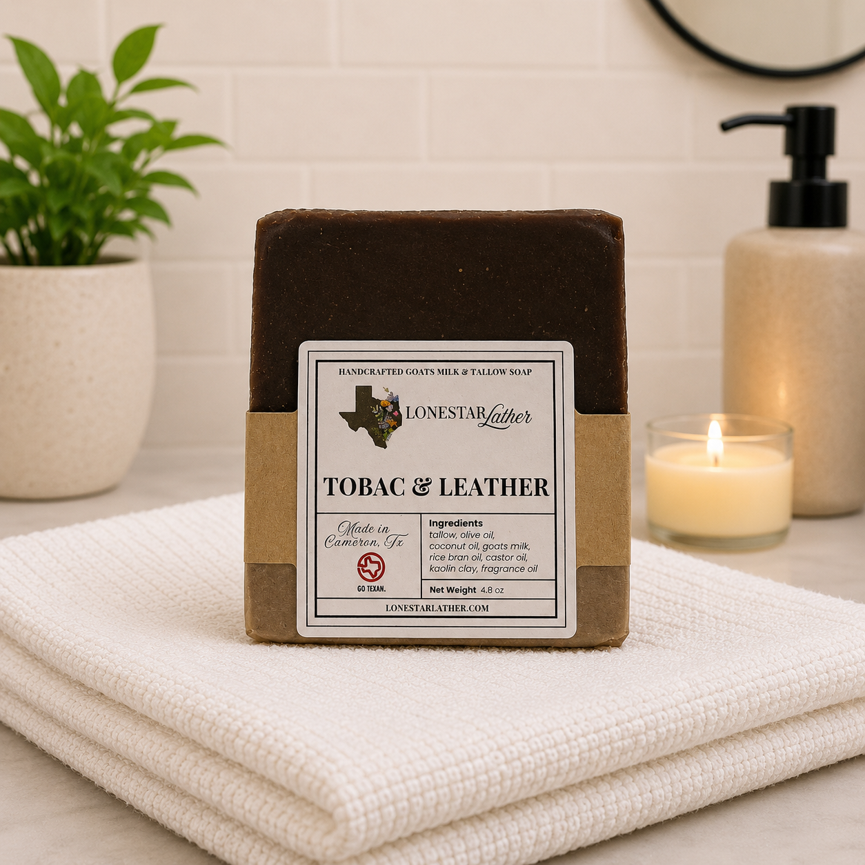 Tobac & Leather - Goat Milk & Tallow Soap