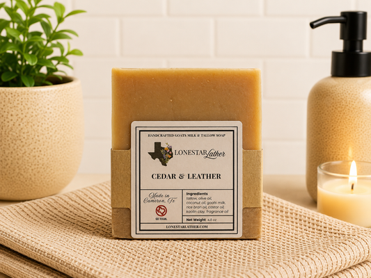 Cedar & Leather - Goat Milk & Tallow Soap
