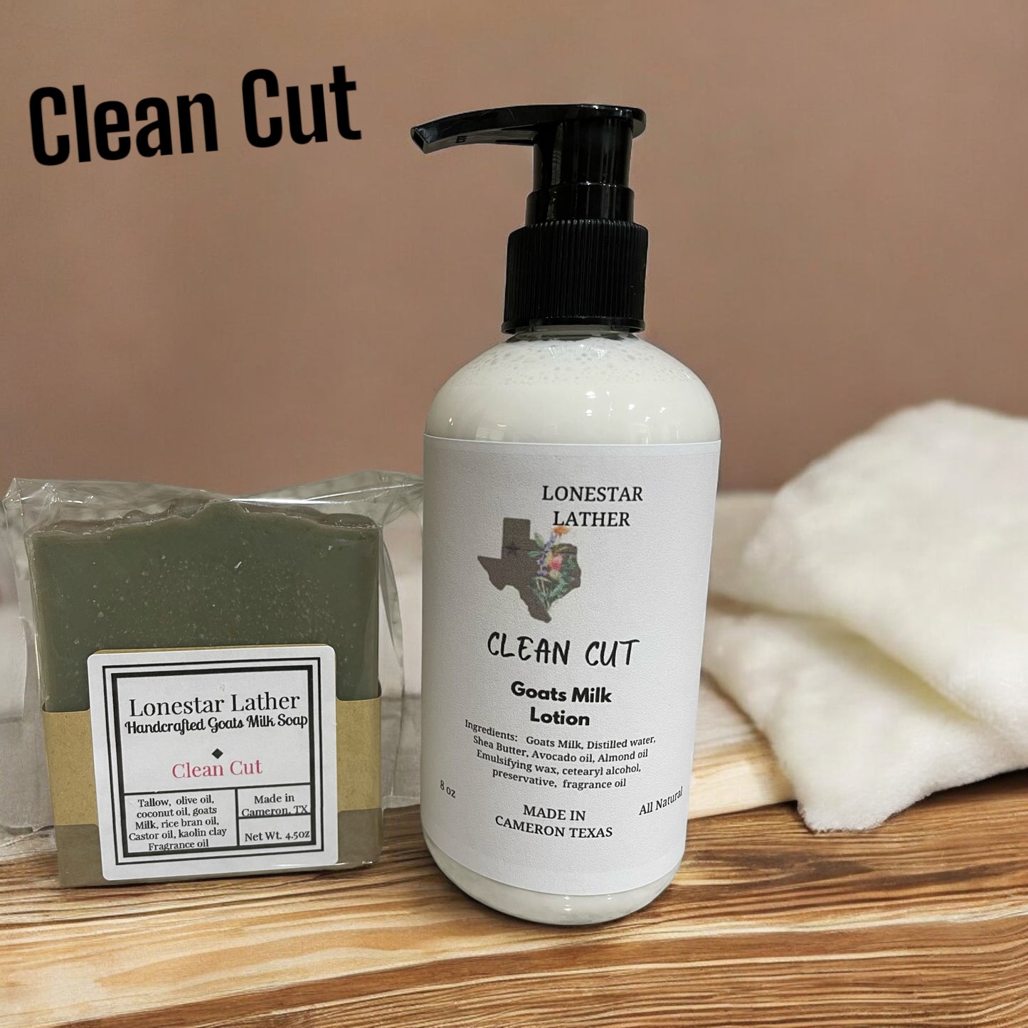 Goats Milk Soap and Lotion Set - Clean Cut