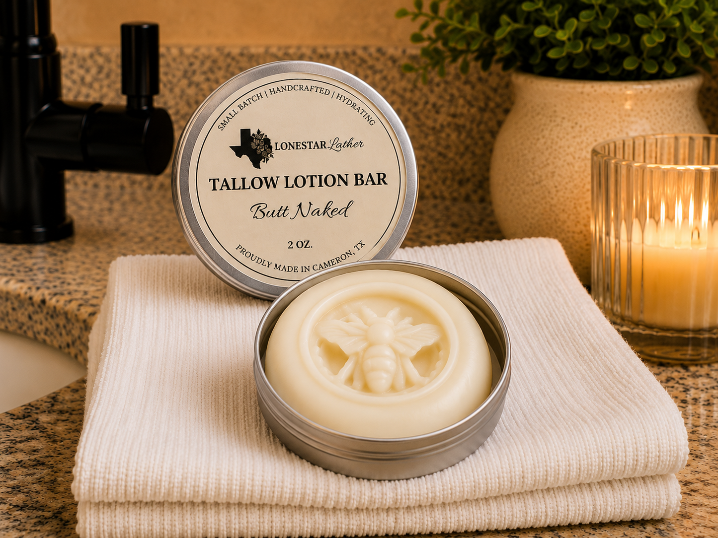 Tallow Lotion Bar - Butt Naked